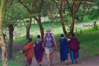 Babu with the Masai girls