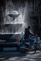 Iran, fountain in Khoram Abad