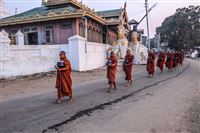 Monks in the morning Katha
