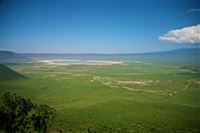eerste blik op de Ngorongoro Crater