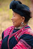 Yao woman near Da Zhai, Longji Titian, Guangxi