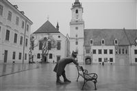 Regen in Bratislava, Slowakia