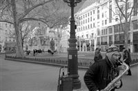 sad saxaphone sound in Budapest